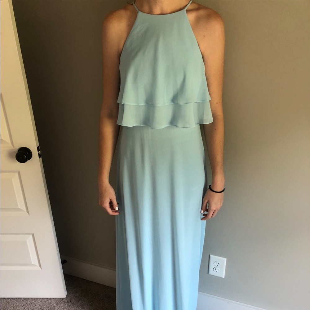 Floor length Levkoff Capri blue dress